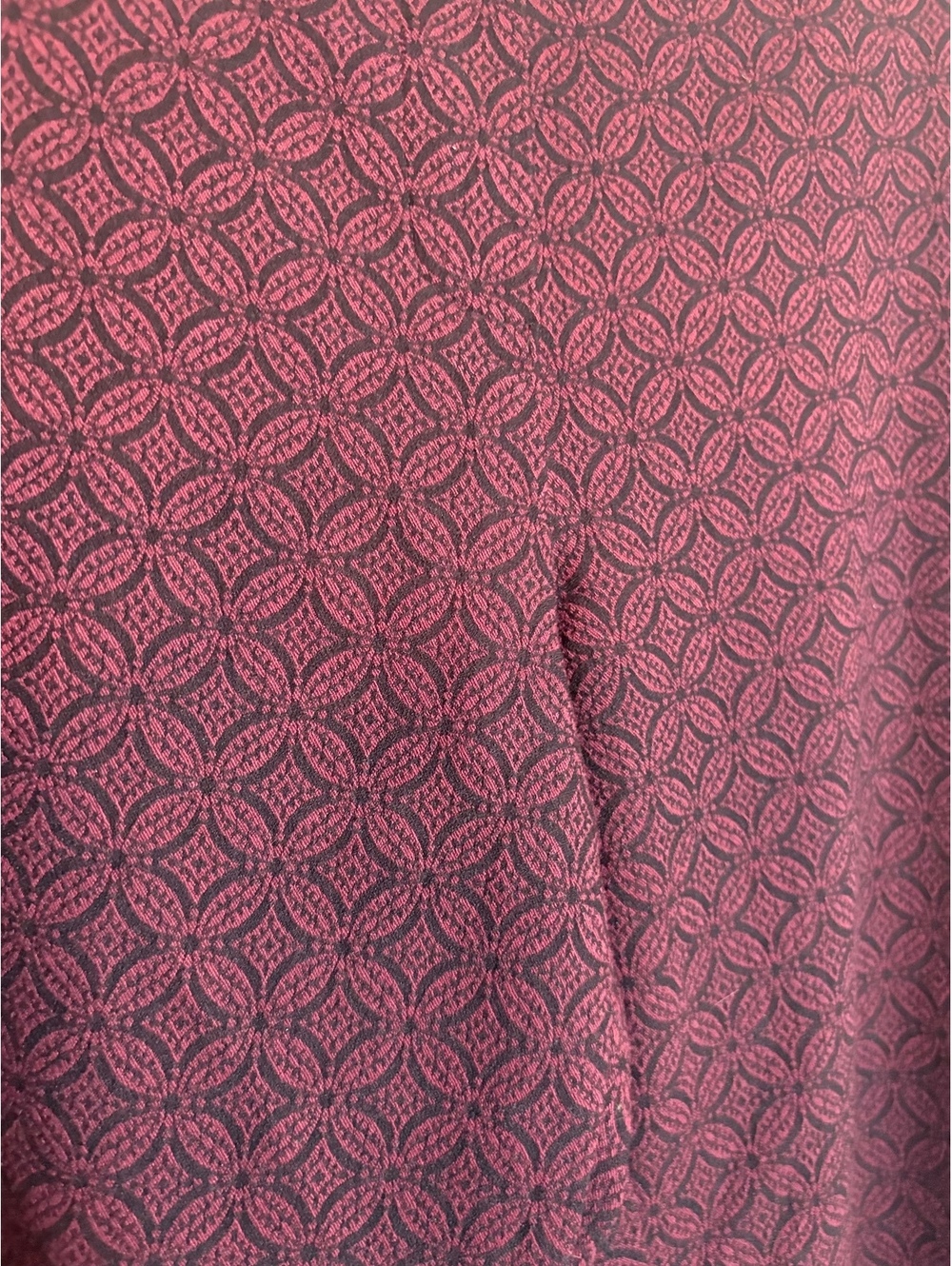 Erica Taylor StitchFix Burgundy & Black Medallion Straight Leg pull-on pants m
